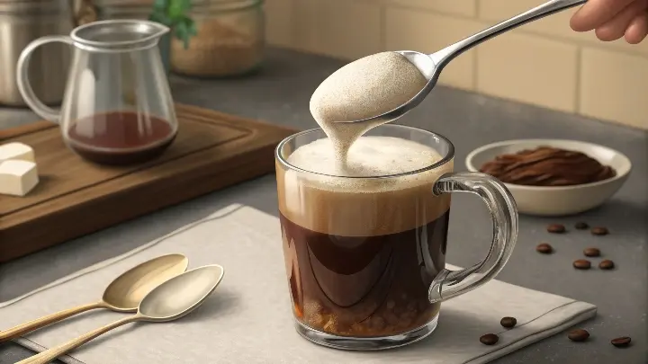 Spoon the foam onto your drink