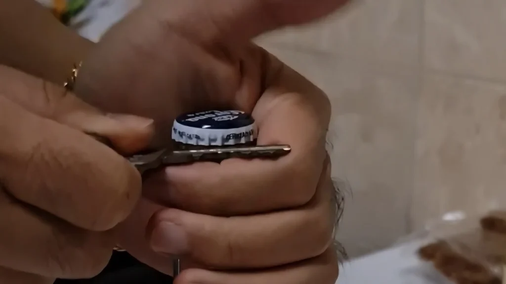 Use a Key to open bottle (Quick and Easy)