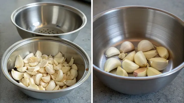 How to Peel Garlic Using Two Bowls