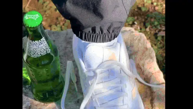 Use Your Shoe to open bottle (The “Sole” Opener)