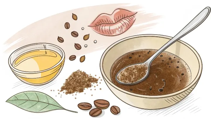 Coffee Lip Scrub for Dark Lips