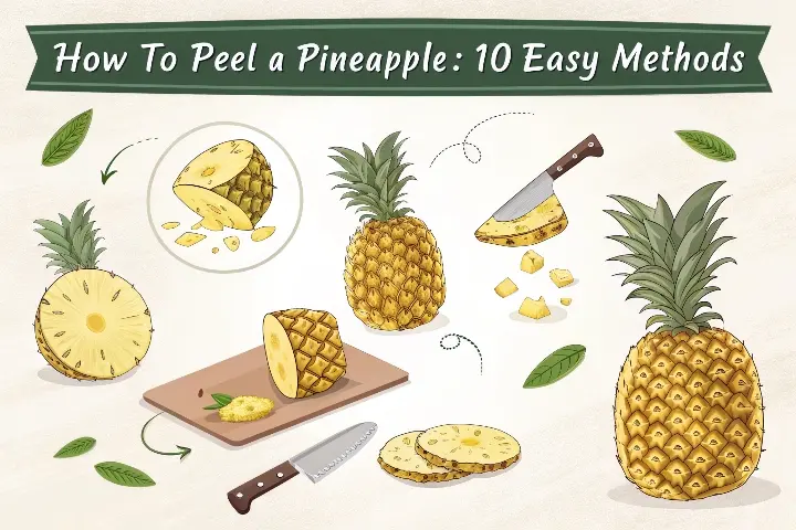 how to peel a pineapple hack