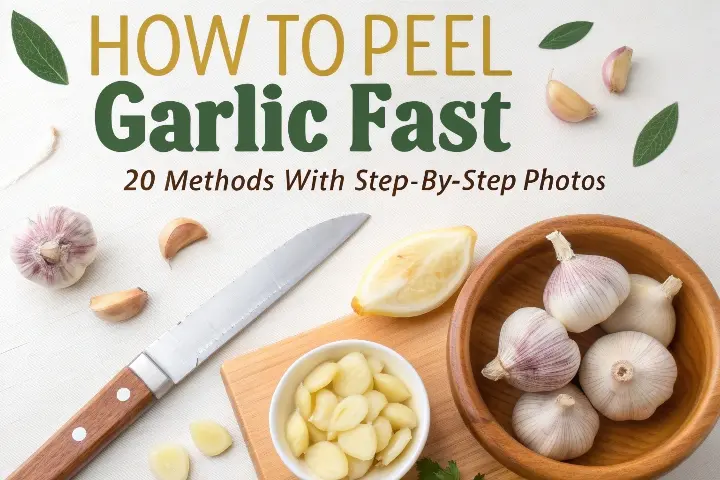 How to Peel Garlic Fast –20 Methods with Step-by-Step Photos
