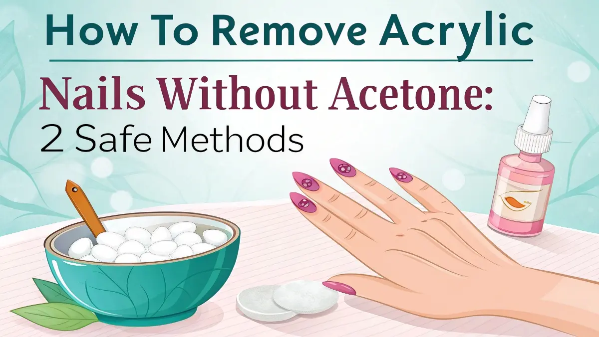 How to Remove Acrylic Nails Without Acetone: 2 Safe Methods