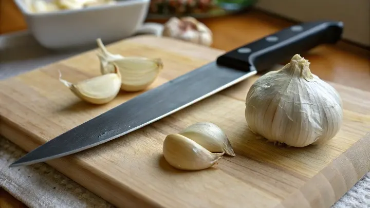 How to Peel Garlic with a Knife