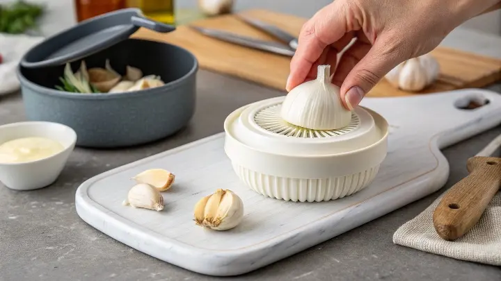 How to Peel Garlic Using a Mason Jar Lid