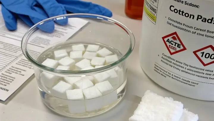 Soak Cotton in Acetone