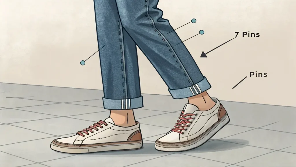 Try On the Jeans and Mark the Length