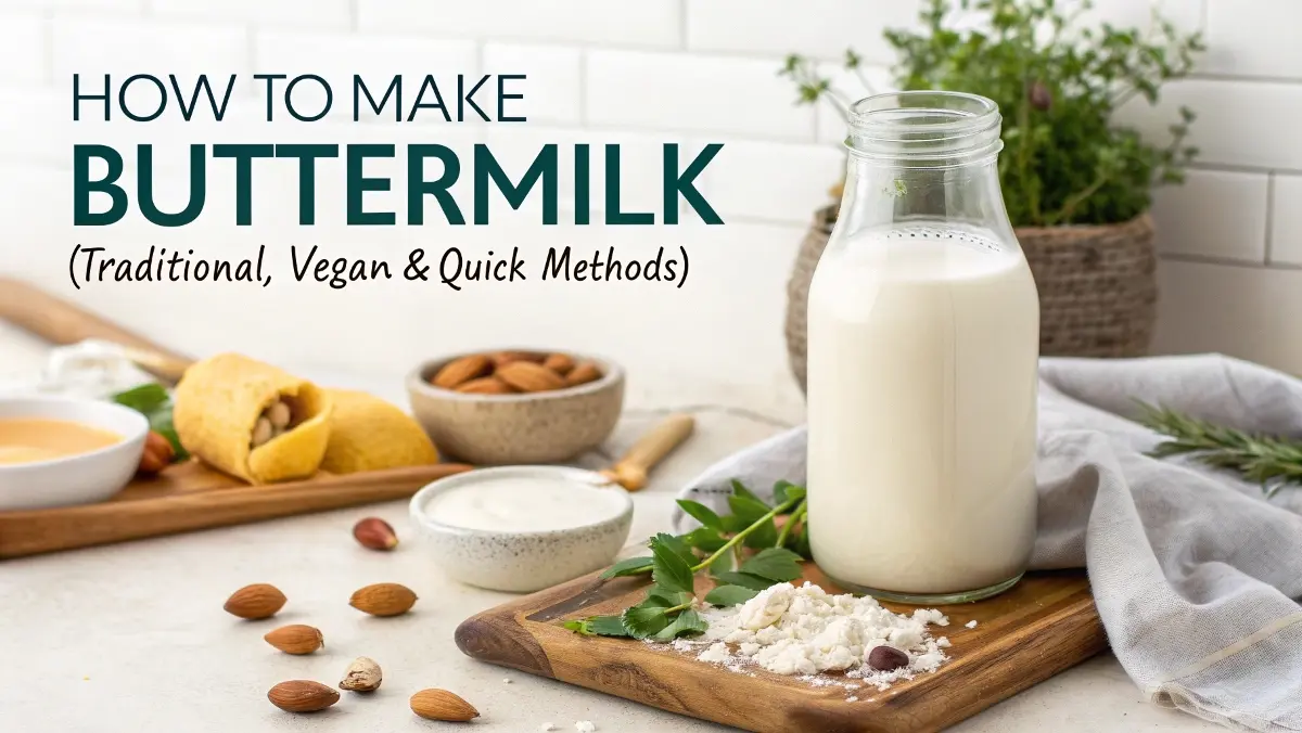 How to Make Buttermilk (Traditional, Vegan & Quick Methods)