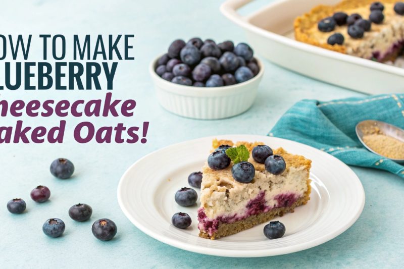 How to Make Blueberry Cheesecake Baked Oats!